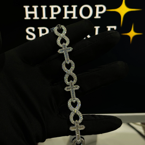 High Quality Cross <b>Infinity</b> Link <b>Bracelet</b> Iced Out 925 Silver Moissanite Diamond Hip Hop Luxury Jewelry Chain <b>Bracelet</b> Fashion - Product Image 6