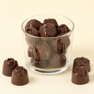 Bittersweet Compound Dark <b>Chocolate</b> Floral-shaped Candies Packed In Custom Packaging Box For <b>Chocolates</b> And Sweets - Product Image 4