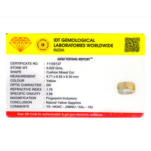 Natural Yellow Sapphire 4.1 Carat Certified Loose Gemstone Pear Cut Wholesale - Product Image 4