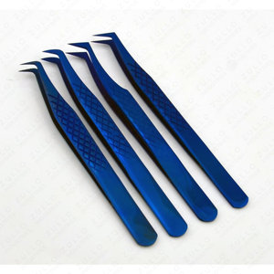 Professional Russian Volume Eyelash Tweezers Custom Logo Stainless Steel Diamond Grip Fiber Lash Extension <b>Tools</b> - Product Image 6