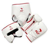 Nouvel ensemble de boxe Fly Boxing imprimé unique, 100% cuir véritable, gants de boxe professionnels, ensemble d'entraînement de boxe Pro Punching