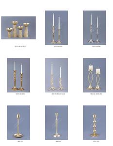 Porte-bougie en métal argenté, artisanat, décoration de table pour événements de Noël, support de bougie, design moderne, fait main - Product Image 3