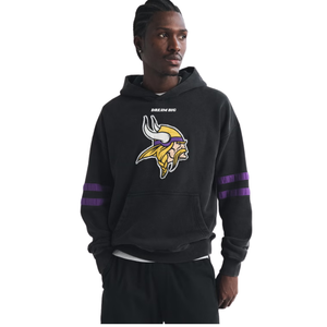Sweat à capuche personnalisé pour homme, noir, style universitaire, manches rayées, logo Viking, streetwear, fabricant OEM, fournisseur en gros, marque privée - Product Image 3