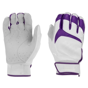 Gants de frappeur de baseball/softball en cuir pleine fleur, antidérapants, respirants, pour droitier, couleur personnalisée, qualité supérieure, vente chaude - Product Image 3