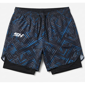 Shorts de sport 2 en 1 pour homme, design athlétique moderne, apparence élégante, adaptés à la musculation, à la tenue décontractée et au jogging. - Product Image 1