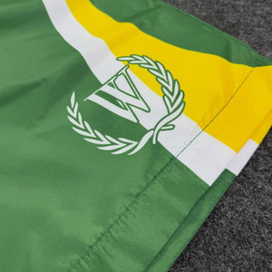 Ensemble de survêtement sportif streetwear de qualité supérieure, couleur vert-jaune, manches courtes, fermeture à cordon, séchage rapide, polyester - Product Image 5