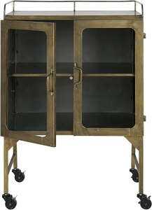 Gabinete de Almacenamiento Metálico Rodante de Estilo Moderno y Versátil con Ruedas con Bloqueo, Aparador Industrial para Oficina en Casa, Cocina, Comedor, Bar en Casa - Product Image 3