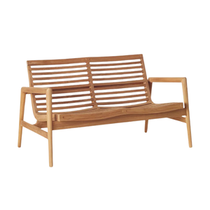 Hot SALE Teak Wood Double Seating <b>Bench</b> With Arms Garden <b>Sofa</b> Set for Backyard Garden Outdoor Furniture - Product Image 3