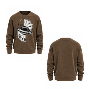 Men's Waffle Knit Sweatshirt Warm <b>Thermal</b> Crew Neck Pullover Long Sleeve Casual Winter Streetwear Custom Wholesale Apparel <b>Top</b> - Product Image 4