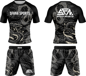Nouvel Arrivage Ensemble Rashguard et Short de Compression Personnalisable avec Logo pour MMA, BJJ, Gym, Fitness et Sportswear - Product Image 5