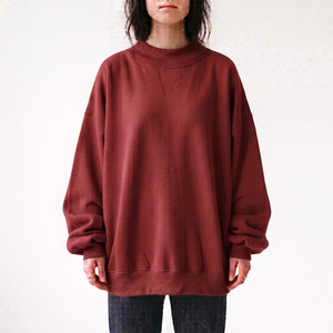 Custom Mockneck Cotton HeavyWeight <b>Jumper</b> Embroidered Soft Fleece <b>Turtlenecks</b> Crewneck Oversized Mock Neck Sweatshirt Women - Product Image 1