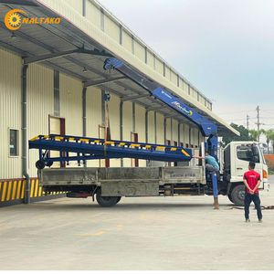 Rampe de chargement mobile Naltako hydraulique manuelle 6 tonnes pour entrepôt et quai de chargement de camions – Rampe de chantier 6t - Product Image 3