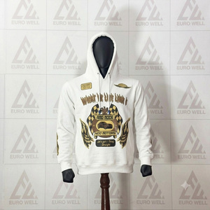 Sweat à capuche pour homme en molleton chaud d'automne, mélange lourd 100% coton, uni, avec logo imprimé personnalisé sur le devant, coupe droite à épaules tombantes, fournisseur en gros - Product Image 5