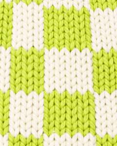 Gorro de Punto Personalizado con Diseño de Tablero de Ajedrez Verde Lima y Blanco, Gorro de Invierno Cálido con Borde, Gorro de Punto Acrílico Suave Unisex - Product Image 6