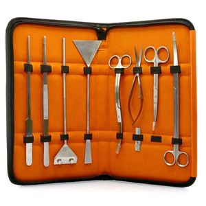 Juego de Herramientas para Acuarios de Acero Inoxidable al Mejor Precio, Tijeras para Recortar Plantas Vivas, Pinzas, Kit para Aplanar Arena - Product Image 1