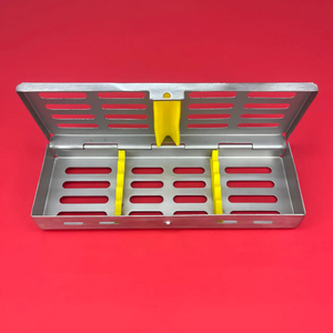 Caja de Esterilización para Instrumental Dental, 5 Instrumentos, Acero Inoxidable de Alta Calidad, Resistente al Óxido, Accesorios de Silicona, Azul, Rojo, Verde, Gris - Product Image 1