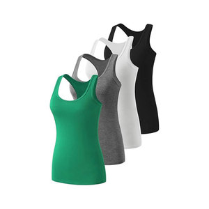 Women's Quick Dry Tank <b>Tops</b> Solid Color Knitted Sleeveless Sporty Scoop Neck With Pockets Blue Gray <b>Black</b> - Product Image 4