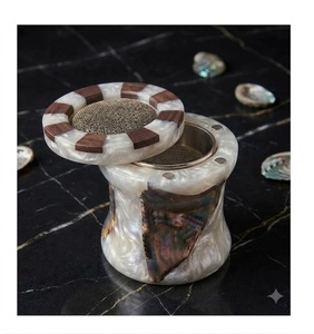 Pearl Look Sandalwood Incense Burner with Metal Filter & Wooden Lid-Aromatherapy <b>Diffuser</b> for <b>Lavender</b> Fragrances Desktop Decor - Product Image 1