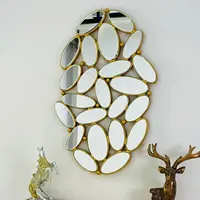Specchio da parete fantasia a parete con struttura in acciaio di Design moderno di smontaggio di alta qualità