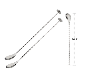 Cuchara de Bar de Acero Inoxidable de Excelente Calidad, Fabricada a Medida, Cuchara Mezcladora de Cócteles de Acero Inoxidable Retorcida - Product Image 3