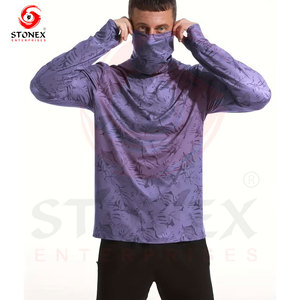 Vêtements de pêche UPF 50+ à séchage rapide, respirants, grande taille, sweat à capuche pour homme à manches longues avec masque intégré et design personnalisé - Product Image 6