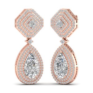 REYES Luxury 925 Sterling Silver VVS Moissanite Screw <b>Back</b> <b>Drop</b> Earrings 10K 14K 22K Gold Wedding Gift Earrings For Women - Product Image 6