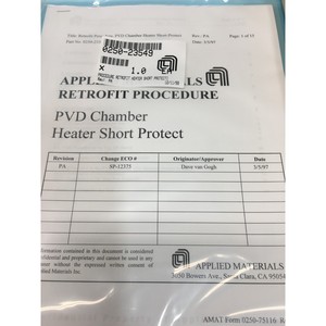 AMAT 0240-26194 Kit Heater Short <b>Protect</b> RF <b>Shield</b> - Trusted Global Legacy Semiconductor Equipment and Parts at - Product Image 5