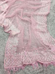 Sari en tulle doux au design exclusif avec chemisier élégant – Nouvelle collection chic et tendance pour femme, idéal pour les fêtes et tenues décontractées - Product Image 3