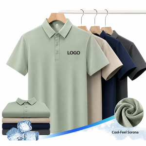Chemises pour hommes brodées, écologiques, de haute qualité, avec logo personnalisé sur le devant, manches courtes, décontractées, pour le golf, fabriquées au Bangladesh - Product Image 3