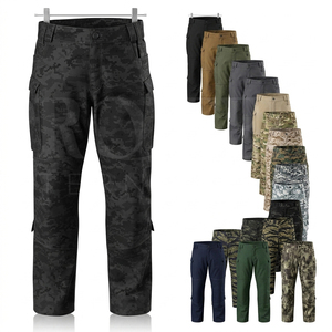 Digital Camouflage Pattern High Waist Pants <b>Men</b> <b>Cargo</b> Trousers Multi Pocket Outdoor Workwear Casual Premium Style Pants <b>Men's</b> - Product Image 1