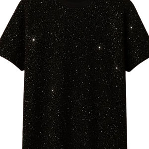 T-shirt personnalisé imprimé étoiles noires galaxie pour homme, motif intégral, vêtements streetwear, fabricant - Product Image 6