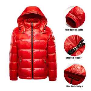 Veste matelassée bleue personnalisée de haute qualité pour hommes Streetwear imperméable avec sweats à capuche pour l'hiver - Product Image 4