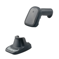 Escáner de Código de Barras Inalámbrico Portátil con Base, Lector de Códigos QR 2D BT para Android IOS, Logística de Supermercados 1D/2D