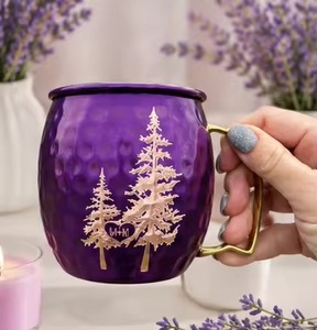 GOOD DESIGN 100% Pure <b>Copper</b> Moscow Mule Mug 16 Oz Solid Pattern <b>Screw</b>-On Cap & Hand Grip Dishwasher Safe Party Use - Product Image 4
