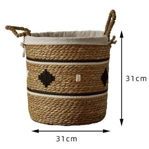 Handmade Natural Seagrass Woven Storage <b>Basket</b> Set Eco Friendly Laundry <b>Hamper</b> with Handles for Home Organization and Decor - Product Image 6