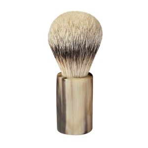 Cepillo de Afeitar Redondo Hecho a Mano con Mango de Cuerno de Búfalo Ecológico de ILAHI para Afeitar y Personalización de Halloween - Product Image 4