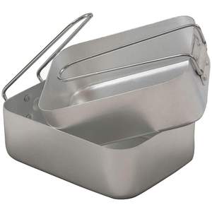British Style Tactical Lunch Box 380g Aluminum Camping Double Mess Storage Lunch Box 2 Pieces <b>Set</b> - Product Image 6