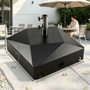 Base Universale per Ombrellone da Giardino in HDPE Resistente con 4 Ruote Girevoli e Bloccaggi per Facile Spostamento - Product Image 6
