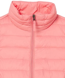 Chaqueta de algodón con logo para mujer, chaqueta Bomber acolchada de poliéster 100%, sin mangas - Product Image 5