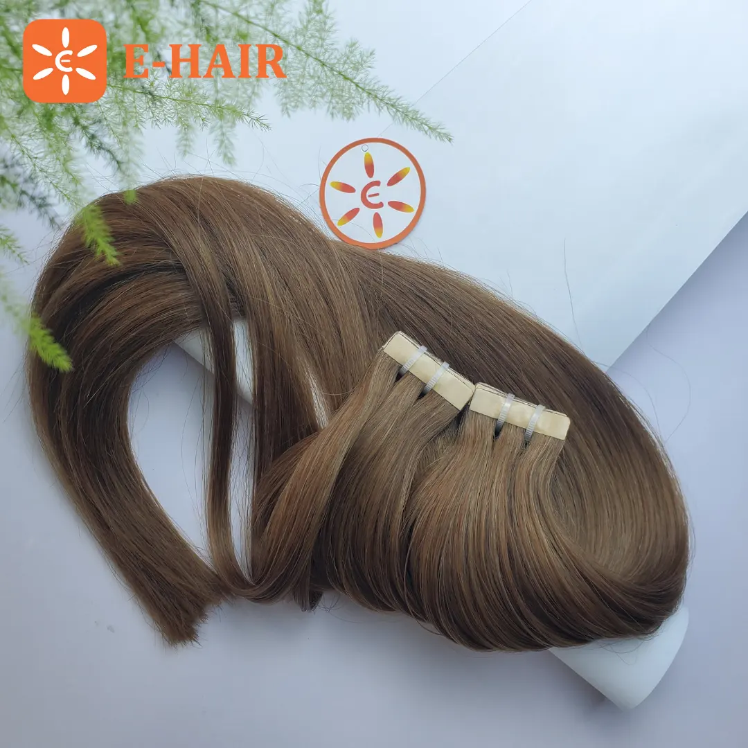 E-HAIR VIETNAM | Wholesale Tape In Hair Extention Natural Looking 100% Human Ombre Tape Hair 2022