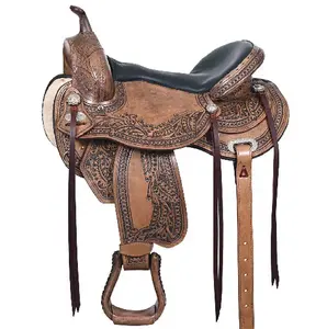 SK International Most Selling Western Horse Saddle Genuine Leather Horse Riding Saddle with Custom Packaging Available at
