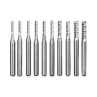 Fraise à gravure Bartu 1/8'' en carbure de tungstène massif revêtu de TiN, 4 dents, pour routeur CNC et machine à PCB, HRC62, longueur 4,5 mm