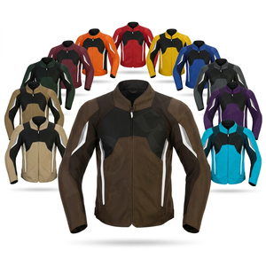 เสื้อแจ็คเก็ตมอเตอร์ไซค์ผู้ชายสีตามสั่ง ผ้าตาข่าย แขนยาว ระบายอากาศได้ดี ชุดขับขี่แบบสปอร์ต ทนทาน ป้องกันได้ดี - Product Image 1