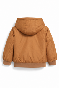Chaqueta de invierno con capucha para niños Adventure Rust, forro polar cálido, con cremallera, ropa exterior informal, cálida, cómoda y duradera para el día a día - Product Image 3