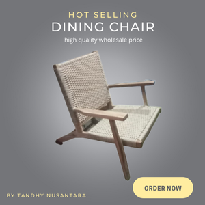 Chaise en osier en rotin pour usage extérieur et intérieur Chaise de salle à manger avec rotin et cadre en bois Meubles de haute qualité - Product Image 5