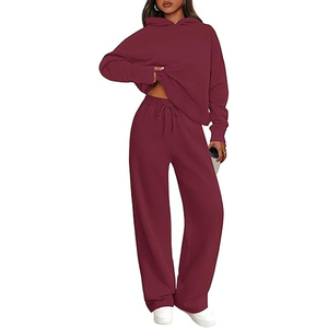 Ensemble de survêtement décontracté pour femmes, sweat-shirt confortable et pantalon droit - Product Image 1