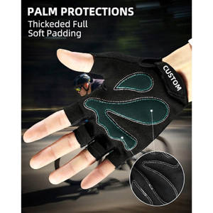 Wholesale Custom Made High Quality Heavy Duty Half-Finger Racing Cycling Gloves /Polyester/Spandex Materials Non-Slip - Product Image 2