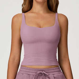Débardeur dos nageur pour femme, sans manches, en tissu extensible doux et respirant, idéal pour le fitness décontracté et les tenues d'été - Product Image 2