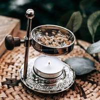 Diffuseur d'huile aromatique en laiton arabe, brûleur de résine de charbon de bois, bol réglable, qualité supérieure durable