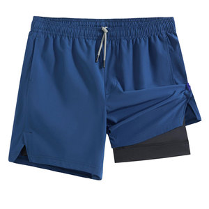 Eco Friendly Recycled Fabric Spandex/Polyester <b>Men</b> Gym <b>Shorts</b> Solid Casual High Waist <b>Quick</b> <b>Dry</b> Breathable Custom Sublimation - Product Image 1